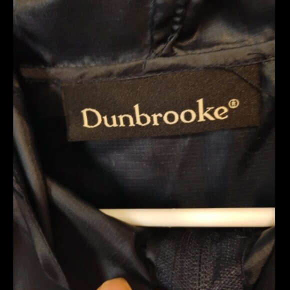 Verizon Wireless Blue 1/4 Zip Up Medium Rain Windbreaker Hooded Jacket Dunbrooke - Picture 6 of 11